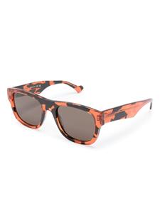 Gucci Eyewear Zonnebril met vierkant montuur - Oranje