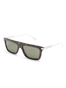 Gucci Eyewear Zonnebril met rechthoekig montuur - Bruin