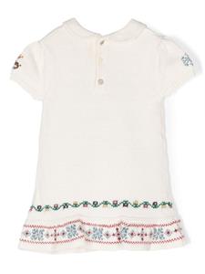 poloralphlaurenkids POLO RALPH LAUREN KIDS Sampler jurk met logo - Beige