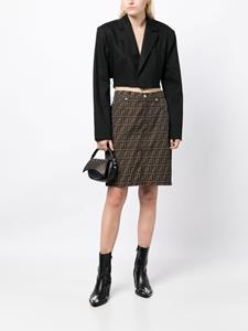 fendipre-owned Fendi Pre-Owned 1990-2000s minirok met Zucca-monogram - Bruin