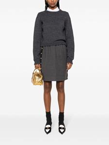 chanelpre-owned CHANEL Pre-Owned 1990s wollen rok met knoop - Grijs