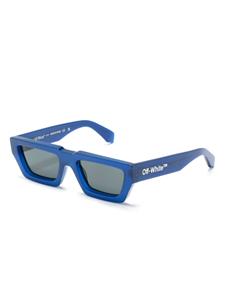 Off-White Leece zonnebril met vierkant montuur - Blauw