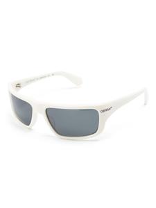 Off-White logo-print rectangle-frame sunglasses - Wit