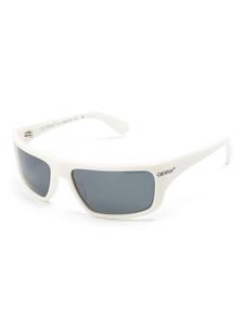 off-whiteeyewear Off-White Eyewear logo-print rectangle-frame sunglasses - Wit