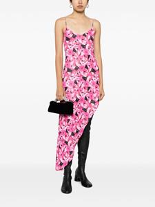 ROTATE Midi-jurk met bloemenprint - Roze