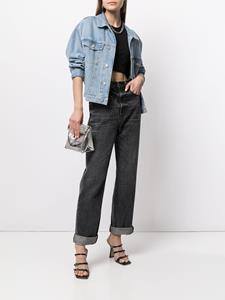chanelpre-owned CHANEL Pre-Owned 1997 CC cropped top met geborduurd logo - Zwart