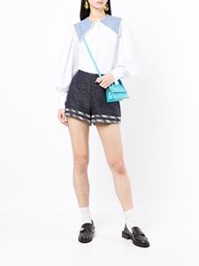 chanelpre-owned CHANEL Pre-Owned Tweed shorts - Blauw