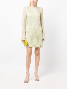 Rachel Gilbert Mini-jurk met franje - Groen