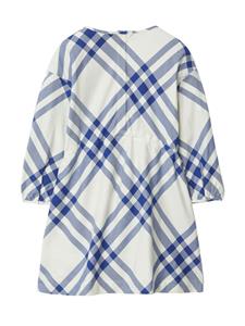 burberrykids Burberry Kids Geruite jurk - Wit