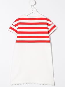 monclerenfant Moncler Enfant T-shirtjurk met logo - Wit