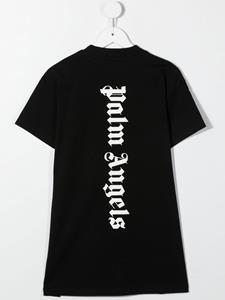palmangelskids Palm Angels Kids T-shirtjurk met logo - Zwart