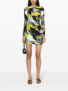 Coperni abstract-print twisted jersey minidress - Groen