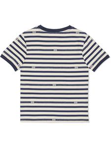 guccikids Gucci Kids Gestreept T-shirt - Blauw