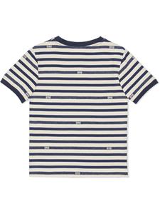 Gucci Kids Gestreept T-shirt - Blauw