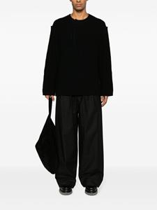 yohjiyamamoto Yohji Yamamoto Trui met asymmetrische hals - Zwart