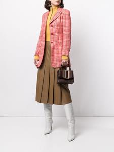 chanelpre-owned CHANEL Pre-Owned 1997 geruite tweed jas - Rood