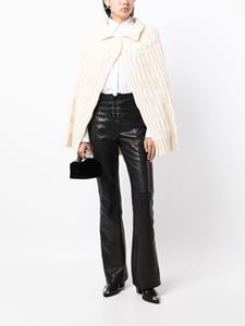 Saint Laurent Pre-Owned Grofgebreide poncho - Wit