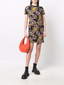 versacejeanscouture Versace Jeans Couture T-shirtjurk met print - Zwart