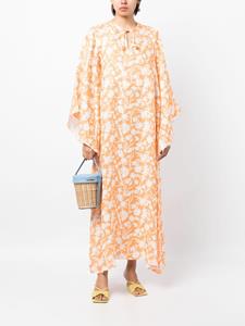 Bambah Tuniek met bloemenprint - Oranje