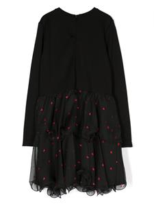 twinsetkids TWINSET Kids Jurk met hartprint - Zwart