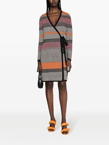 dvfdianevonfurstenberg DVF Diane von Furstenberg Ribgebreide wikkeljurk - Zwart