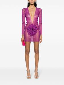santabrands Santa Brands faux flower-detail rhinestone-embellished minidress - Roze