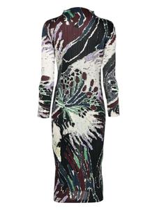 pleatspleaseisseymiyake Pleats Please Issey Miyake Geplooide midi-jurk - Bruin