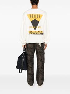 Rhude Trui met logoprint - Wit