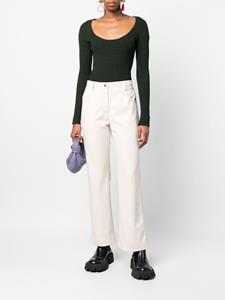 MSGM Broek van imitatieleer - Beige
