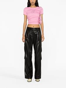 MSGM Broek van imitatieleer - Zwart