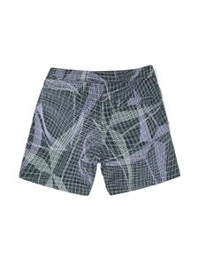 stoneislandjunior Stone Island Junior Zwembroek met abstracte print - Groen