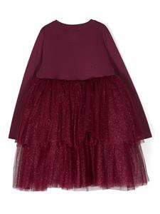 Douuod Kids glittler-embellished tutu dress - Paars