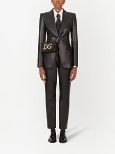 dolce&gabbana Dolce & Gabbana Leren broek - Zwart