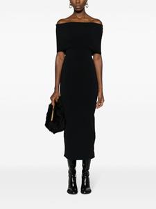WARDROBE.NYC Off-shoulder midi-jurk - Zwart