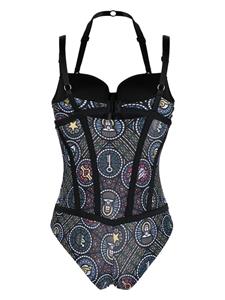 marliesdekkers Marlies Dekkers Ecclesia body met print - Zwart