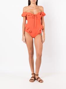 clubebossa Clube Bossa Off-shoulder badpak - Oranje