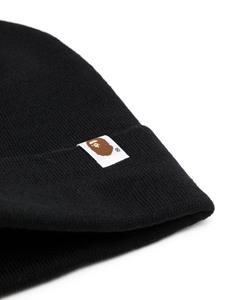 abathingape A BATHING APE Muts met logopatch - Zwart