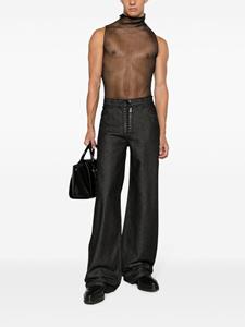 Jeans met wijde pijpen - Grijs