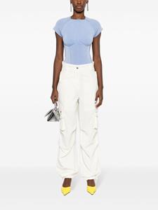 MSGM Cargo broek met wijde pijpen - Wit