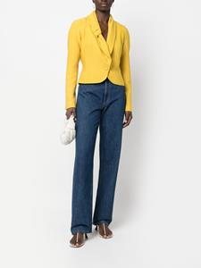 johngallianopre-owned John Galliano Pre-Owned 1990s pre-owned blazer met enkele knoop - Geel