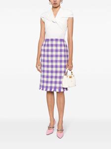 oscardelarenta Oscar de la Renta Geruite midi-rok - Paars