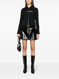 Courrèges Glanzende mini-rok - Zwart