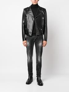 philippplein Philipp Plein Jeans met geborduurde doodskop - Grijs