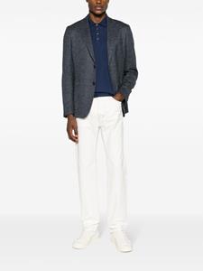 Barba Gebreid poloshirt - Blauw