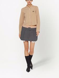 miumiu Miu Miu Geruite mini-rok - Grijs
