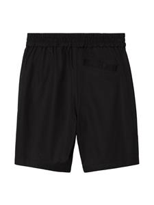 burberrykids Burberry Kids Equestrian Knight-embroidered cotton shorts - Zwart