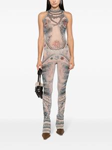 Jean Paul Gaultier Legging met grafische print - Beige