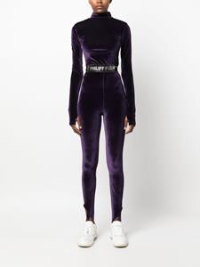 philippplein Philipp Plein Legging met logoband - Paars