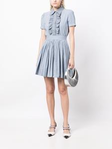 miumiupre-owned Miu Miu Pre-Owned Blousejurk met ruches - Blauw