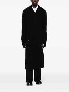 Yohji Yamamoto Vest met capuchon - Zwart